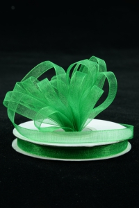 Organza Ribbon , Emerald, 3/8 Inch x 25 Yards (1 Spool) SALE ITEM